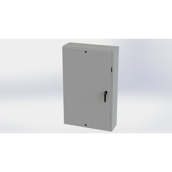 Saginaw Control & Engineering 3 Point Latch with Padlock Handle Electrical Enclosures, 60 in H, 8 in D, 37.38 in W, Carbon Steel SCE-60XEL3708LP - main